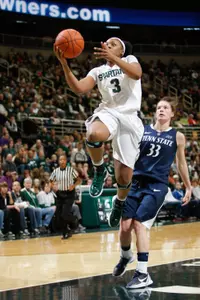 Senior Porsche Poole topped her season high for the second straight game with 32 points, tying for the eighth most in a MSU single-game.