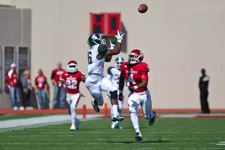 After not playing in the season opener, true freshman wide receiver Aaron Burbridge has now emerged as one of MSU's top receiving threats after recording eight catches for 134 yards at Indiana.