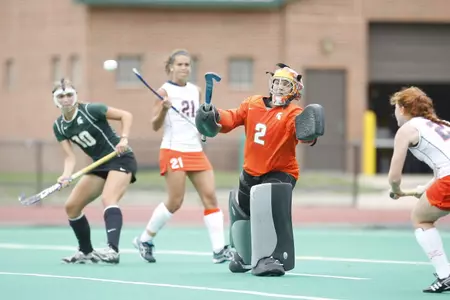 Goaltender Molly Cassidy owns a 1.47 GAA and .800 save percentage.