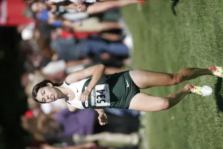 Sophomore Melanie Brender finished fifth as the top MSU runner at the EMU Fall Classic