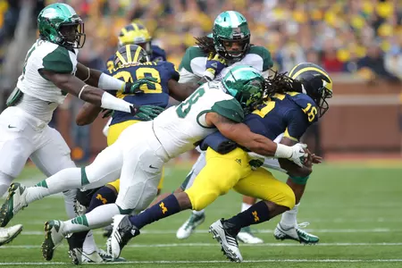 Denicos Allen recorded 11 tackles in MSU's 12-10 loss at Michigan.