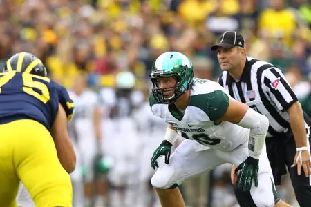 Max Bullough, who leads the team with 68 tackles, has been named one of 12 semifinalists for the Butkus Award.
