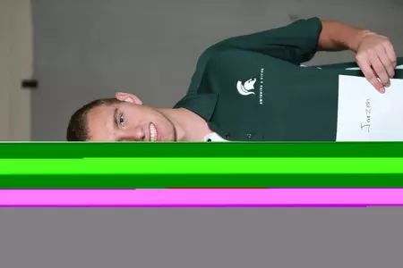 Senior Jacob Jarzen won the 100 and 200 backstroke against Notre Dame