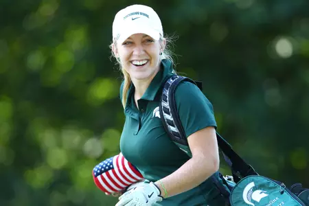 Caroline Powers has been named the Big Ten Women's Golfer of the Week for a school record fifth time.