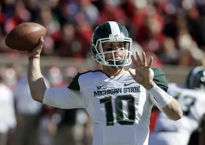 Andrew Maxwell threw for a career-high 290 yards and two touchdowns in MSU's 31-27 win at Indiana on Saturday.