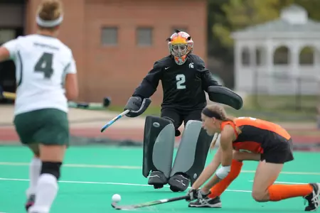 Goaltender Molly Cassidy notched her second shutout of the weekend.