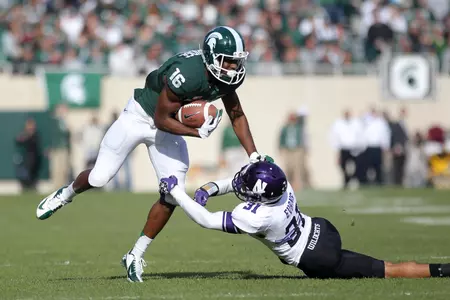 In nine games, true freshman Aaron Burbridge has 26 catches for 342 yards and a touchdown.