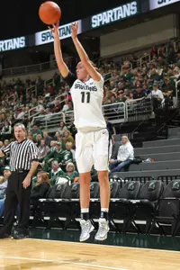 Junior Annalise Pickrel has increased her scoring average to 11.3 points this season, after averaging just 2.5 points last season.