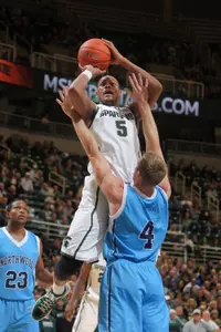 Center Adreian Payne had a double-double with 11 points and 11 rebounds.