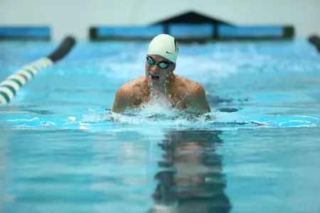 Freshman Jacob Moore helped the men's 200 medley relay team to an 11th place finish in the evening finals.