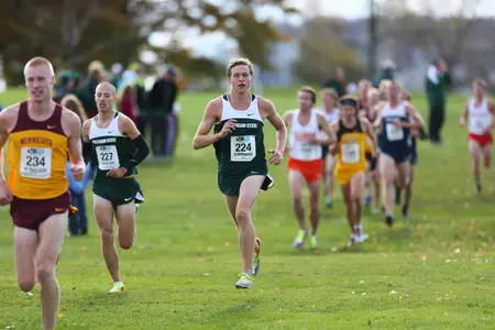 Redshirt freshman Caleb Rhynard hopes to qualify for NCAAs after being named MSU's Big Ten Sportsmanship Award Recipient