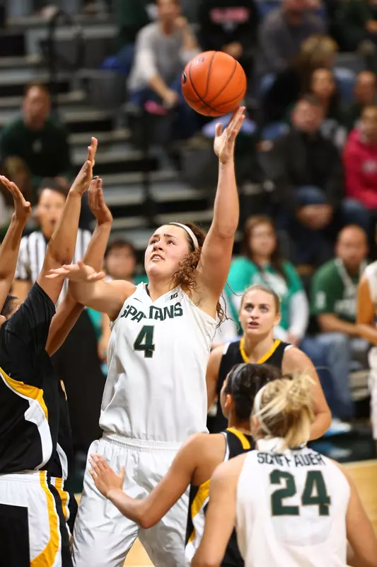 Sophomore Jasmine Hines scored 19 points in 19 minutes off the bench to help MSU to its second 7-0 start in program history.