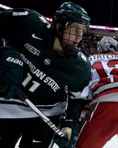 Brett Perlini won the hardest shot competition at the recent skills challenge.