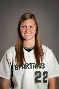 Freshman Kelsey Cleary scored the only run for the Spartans.
