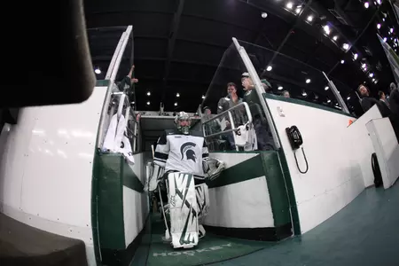 Drew Palmisano stopped 27 shots in a senior-night shutout