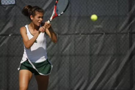 Redshirt junior Dana Guentert has not lost a doubles match yet this season.