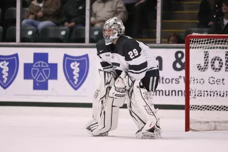Drew Palmisano made 38 saves