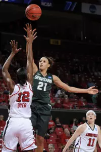 Sophomore Klarissa Bell led MSU with 12 points, seven rebounds and four assists on Saturday.