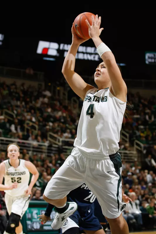 Freshman Jasmine Hines scored a career high 17 points in 14 minutes off the bench tonight in her Big Ten Tournament debut.