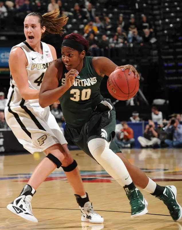 Lykendra Johnson posted her 10th double-double of the season with 23 points and 11 rebounds.
