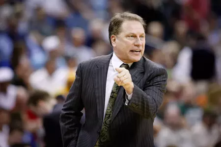 Tom Izzo will guide the Spartans against Louisville in the Sweet 16.