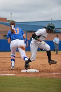 Senior Lori Padilla beat out two bunts to reach first base safely.