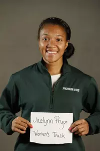 Jaelynn Pryor placed first in the women's 400 meter hurdles,