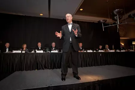 Pat Williams, the Senior Vice President of the NBA's Orlando Magic, provided the keynote address on Monday night at the Spartan Academic Excellence Gala.