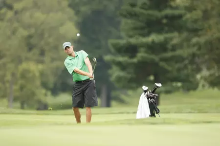 Junior Dan Ellis is tied for third entering tomorrow's final round in French Lick.