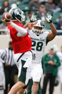 Denicos Allen record a team-best seven tackles, including one for a loss, and two pass break-ups in the spring game.