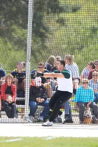Jay Gillespie earned the bronze medal in the hammer throw. Photo by Walt Middleton.