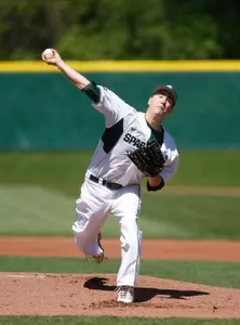 Tony Bucciferro struck out nine during his complete game shutout victory over Iowa last Friday at McLane Baseball Stadium.