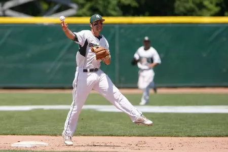 Justin Scanlon and the Spartans will take on Nebraska in the first round of the Big Ten Tournament.