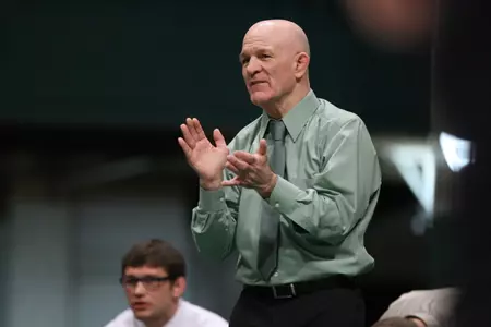 Head coach Tom Minkel and the Spartans are accustomed to tough schedules wrestling in the Big Ten.
