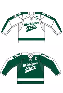Michigan State will have vintage uniforms with the script 'Michigan State' logo