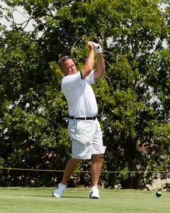 AD Mark Hollis led the Spartans to victory in the #B1GADgolf Challenge for the second straight year.