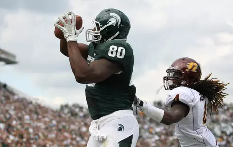 Dion Sims, who has six career touchdown catches, enters the 2012 season as the only Spartan tight end with starting experience.