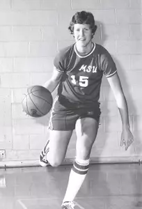 Diane Spoelstra is one of only two female student-athletes at Michigan State to play in three sports (basketball, softball, volleyball)..