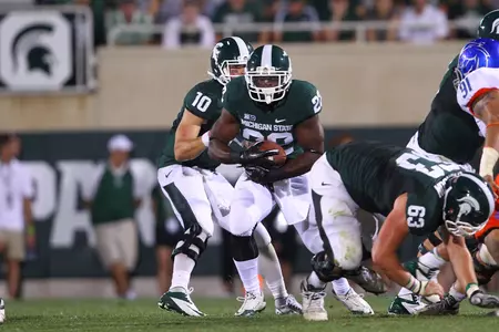 Senior Larry Caper started at fullback in last Friday's season opener against Boise State.