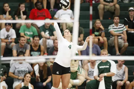 Halle Peterson had 27 assists and 12 digs in her first career double-double.