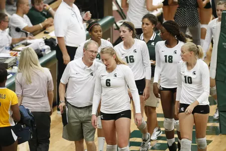 Senior Amy Dentlinger had 10 kills on 14 attacks for Michigan State.