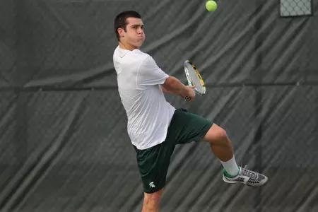Freshman JP Mullane earned victories at both No. 4 singles and No. 3 doubles with partner Denis Bogatov.