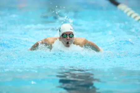 Freshman Elizabeth Brown took home victories against Oakland in both the 100 and 200 butterfly.