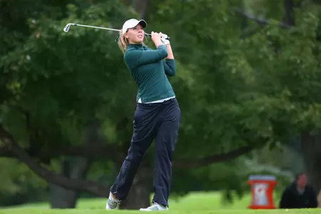 Trisha Witherby led the Spartans on Friday with a 3-over-par 75 in the first round of the Landfall Tradition.