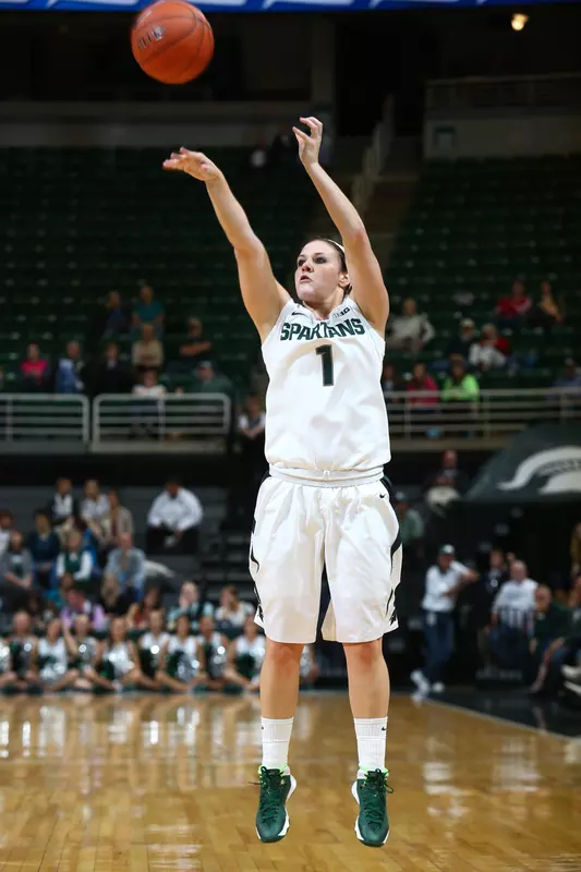 Freshman Tori Jonkaoska scored a team-high 27 points in her first game for the Spartans.