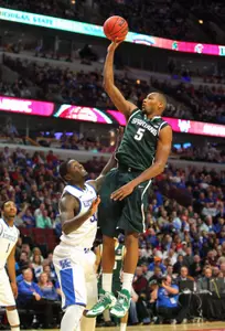 Adreian Payne goes up for a shot against Kentucky in Tuesday's win.