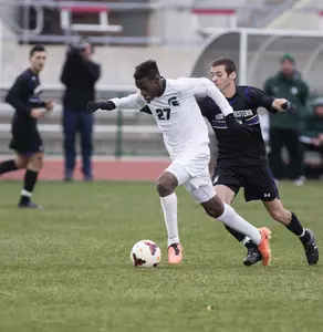 Fatai Alashe tallied the lone goal of the afternoon, pushing the Spartans into the Big Ten championship game.