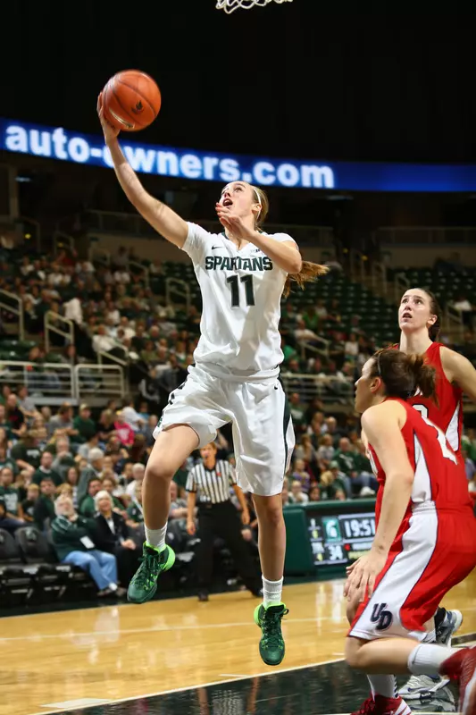 Senior Annalise Pickrel scored 16 points in the meeting against Temple last season.