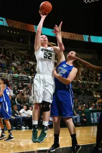 Junior Becca Mills was 9-for-11 from the field for a game-high 18 points in 24 minutes today vs. Grand Valley State.