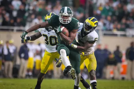 Bennie Fowler led MSU with six catches for 75 yards in the win over Michigan, including a 14-yard TD catch in the second quarter.